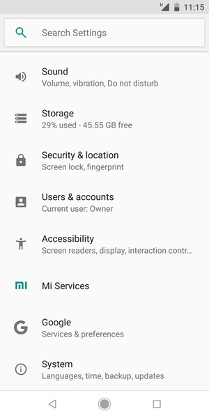 Scroll to and select System