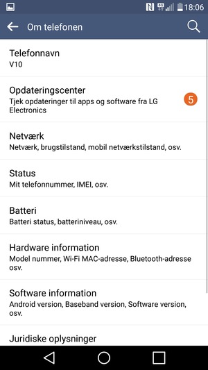 Vælg Opdateringscenter
