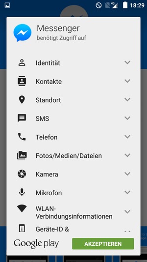 Wählen Sie AKZEPTIEREN