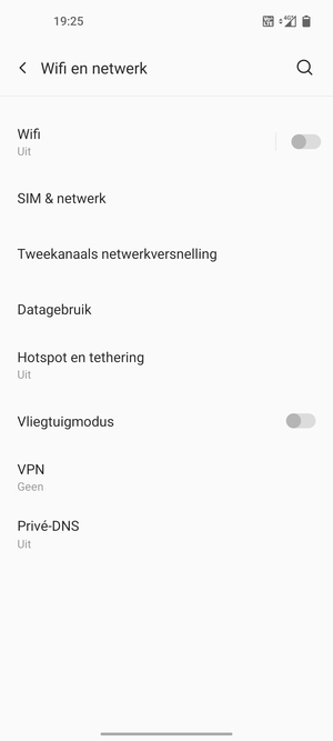 Selecteer SIM & netwerk