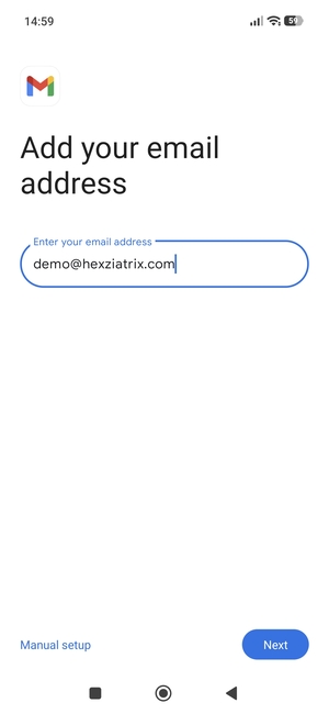 Enter your Email address and select Next