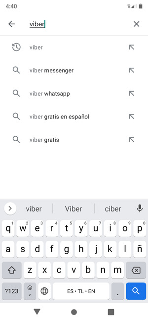 Introduzca el nombre de la aplicación y seleccione Buscar