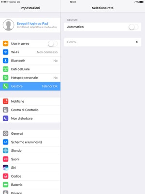 Imposta Automatico su OFF