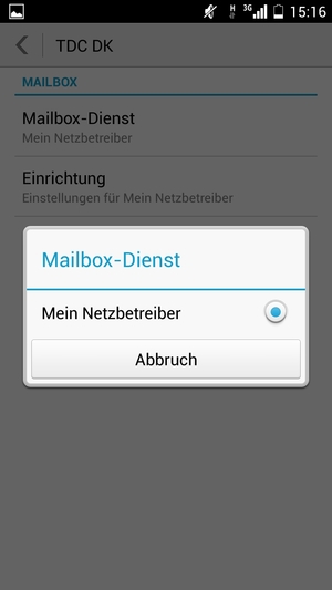 Wählen Sie Mein Netzbetreiber
