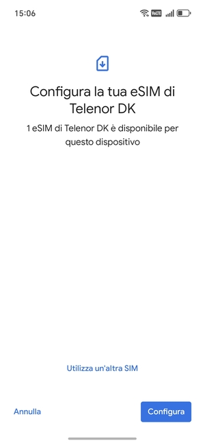 Seleziona Configura