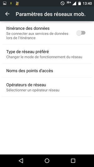 Sélectionnez Noms des points d'accès
