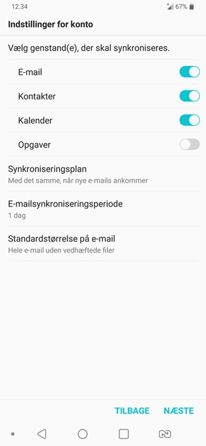 Vælg NÆSTE