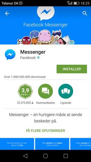 Vælg INSTALLER