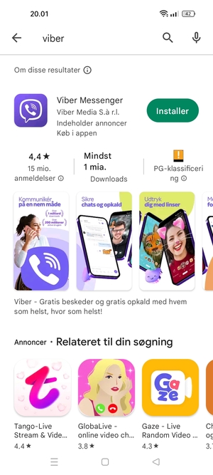 Vælg appen