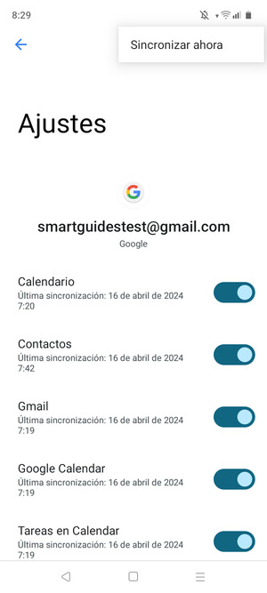 Seleccione Sincronizar ahora