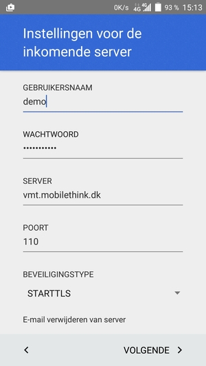 Selecteer BEVEILIGINGSTYPE