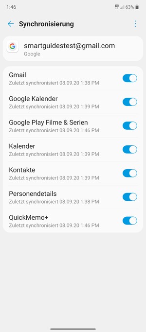 Wählen Sie die Menü-Taste