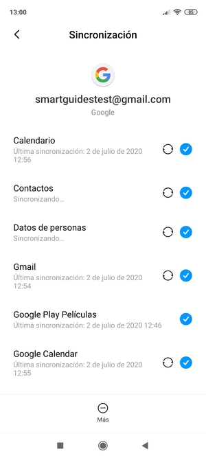 Su información será sincronizada