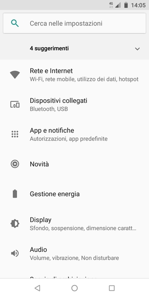 Seleziona Rete e Internet