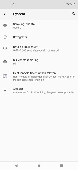 Velg Avansert