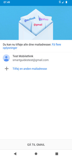 Vælg GÅ TIL GMAIL