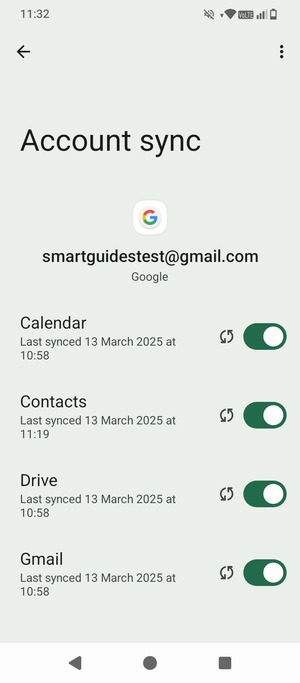 Make sure Contacts is selected