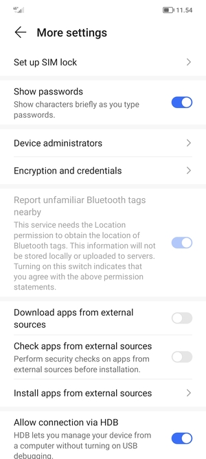 Select Set up SIM lock