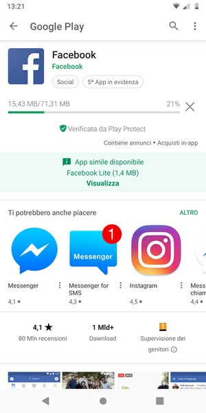 Attendi il completamento del processo di installazione
