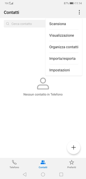 Seleziona Importa/esporta