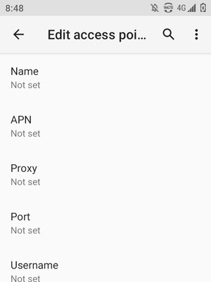 Enter Internet information