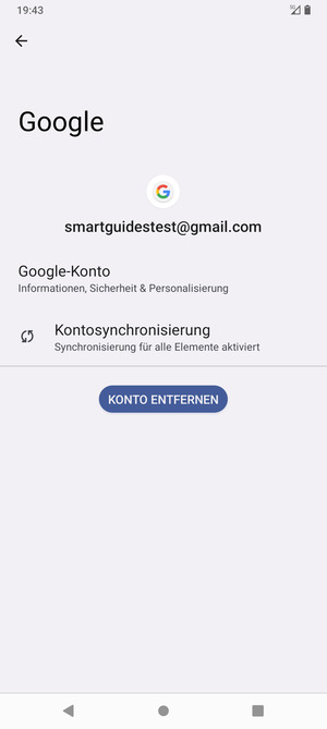Wählen Sie Kontosynchronisierung
