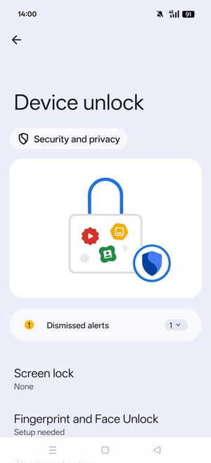 Select Screen lock