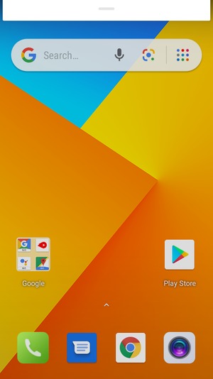 Slide down the top menu