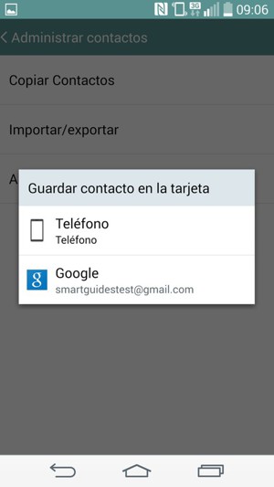 Seleccione su cuenta Google