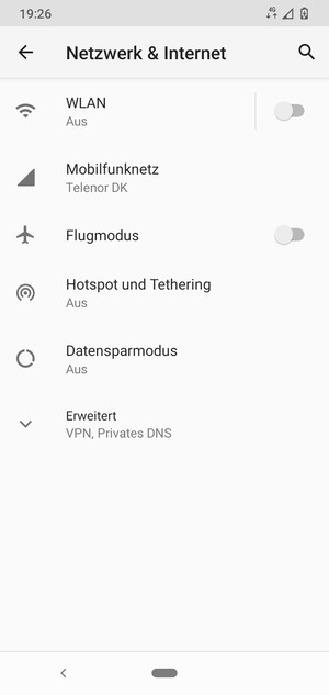 Wählen Sie Mobilfunknetz