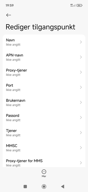 Skriv inn MMS-informasjon