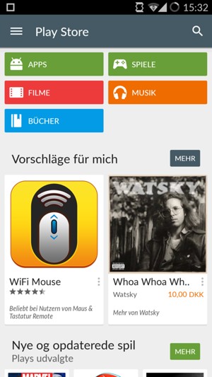Wählen Sie die Suchen-Taste