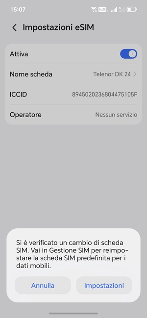 Seleziona Impostazioni
