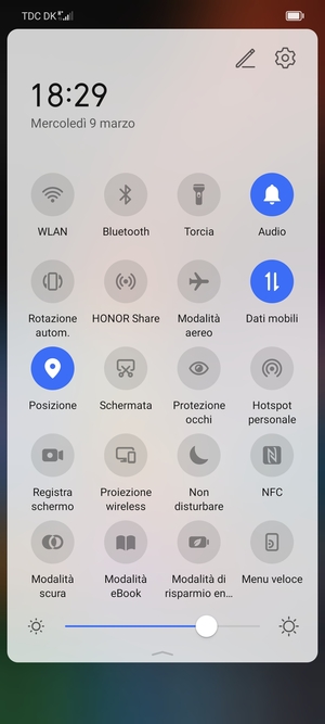 Disattiva Posizione