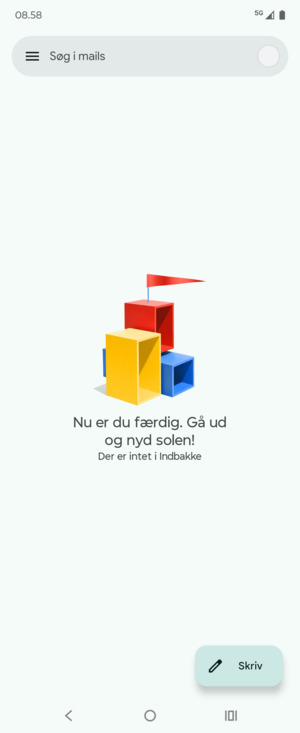 Din Gmail er klar til brug