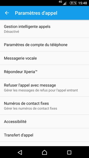 Sélectionnez Messagerie
vocale