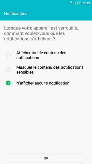 Sélectionnez votre option préférée et sélectionnez OK