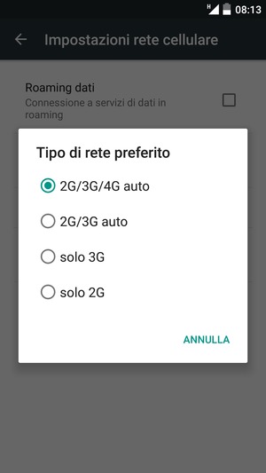 Seleziona la tua opzione preferita