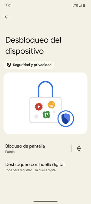 El teléfono ha sido asegurado con un bloqueo de pantalla