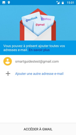 Sélectionnez ACCÉDER À GMAIL