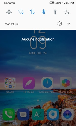 Déroulez à nouveau le menu du haut