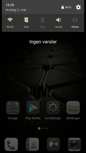 Dra ned toppmenyen igjen