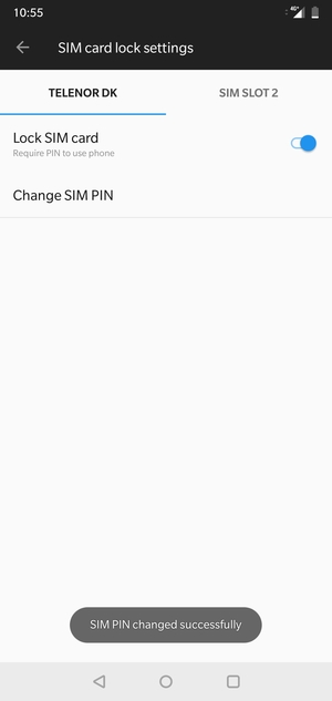 Your SIM PIN has been changed