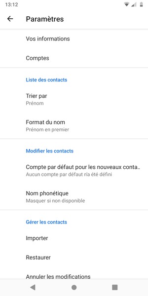 Faites défiler et sélectionnez Importer