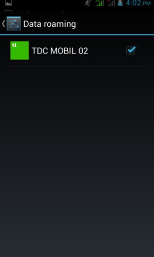 Turn Data roaming on or off