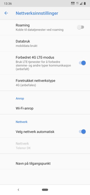 Bla til og velg Navn på tilgangspunkt