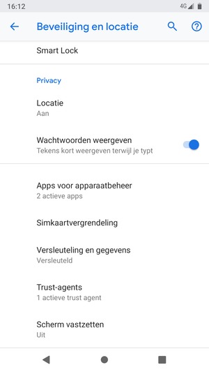 Selecteer Simkaartvergrendeling