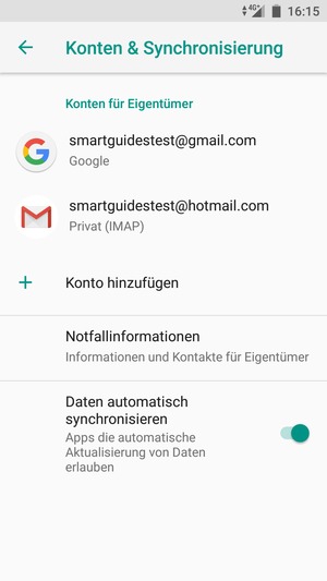 Wählen Sie Ihr Google Konto