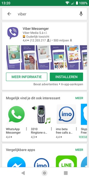 Selecteer de app