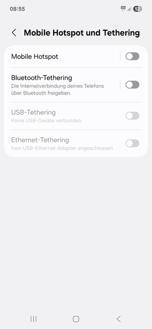 Wählen Sie Mobile Hotspot